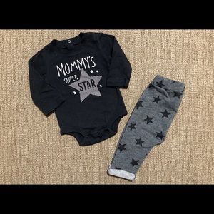 “Mommy’s Super Star” Baby Outfit (Size 0-3 Months)